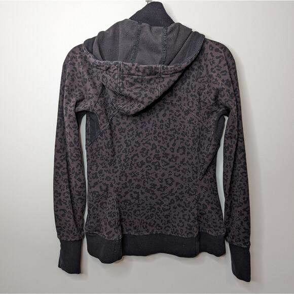 Athleta Triumph Hoodie Leopard Print | Size Small - Picture 4 of 9
